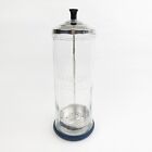 Vintage Barbicide Disinfecting Glass Jar Rubber Grip Bottom Kings Research