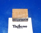 Vintage  tiolene  Wood   Metal Letterpress Printers Block