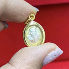 Phra Birthday Tuesday Buddha Lp Tuad 96 5  Gold Clad Case Thai Amulet Pendant