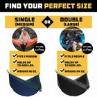 Wise Owl Outfitters Large Doubleowl Hammock With Adjustable Tree Straps  Liberty
