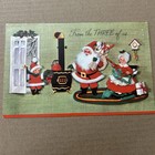 Vintage Mid-century Christmas Card Santa Family    from The Three Of Us    
