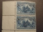 Us Stamp  Scott  230  1893  1c Columbus In Sight Of Land  Blue  Mnh  Og  Vf Pair