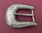 Vintage Sterling Silver Edward H Bohlin Hollywood Large Ranger Belt Buckle