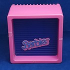 Barbie Radio System Pink Stereo 1984 With Matching Speakers Vintage Lot Of 3