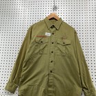 Vintage 70s Boy Scouts Bsa Button Shirt Mens 15 1 2 Green Official Usa
