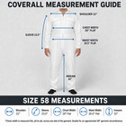Brand New White Cotton Work Coverall Zip Front Multi-pocket Sleeve Size 58   4x