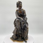 Original Eutrope Bouret  1833-1906  Allegory Of History Bronze Statue Signed