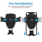 Universal Wireless Fast Car Charger Air Vent Mount Gravity Phone Holder Qi 10w