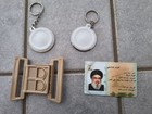 Lot 4 Iraq persian Pmu Militia Persia Pin  Id Card  Belt Buckle Decorative