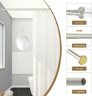 Brushed Nickel Shower Curtain Rod - 31-80 Inch Spring Tension Adjustable Rod