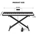 Mustar Black 88-keys Full Size Semi-weighted Digital Piano Keyboards With Pedal