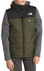 The North Face Boys Gordon Lyons Hoodie Varsity Vest Jacket New Taupe Green Nwt