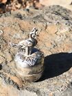 Vintage Sterling Silver 925 Tiny Pill Box Trinket Poison Snuff Small Bird