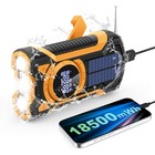 Emergency Radio     Noaa  5000mah Power Bank  Hand Crank  Solar  Flashlight   Sos