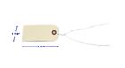 100 Pcs- 33 4  X 1 7 8  Size 3 Manila Inventory Pre-wired Price Tags With Wire