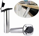 4x 15 Degree Boat Fishing Rod Holder Flush Mount Rod Rack Marine Stainless Steel