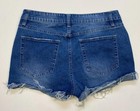 Fashion Wear Jeans Denim Shorts Size Large Womens Cut Off Distressed Short B13