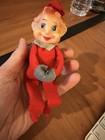 Vintage Christmas 50 s 60 s Adorable Elf Pixie Christmas Knee Hugger  red Felt 