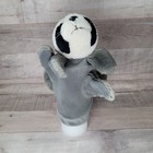 Hand Puppet Racoon Plush Grey Mask Face Striped Tail Stuffed Animal Pretend Play