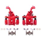 Power Stop Rear S1916 Pair Of High-temp Red Powder Coated Calipers For Hyunda   