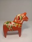 Vintage Akta G  A  Olsson Red Swedish Dala Horse Swedish Folk Art 5    W  Label