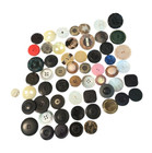 Antique Vintage Large Oversized Buttons Plastic Metal Lot Of 75 Crafting