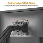Dual Arm Tv Lcd Monitor Desk Mount Bracket Articulating Up Down In Out Swivel