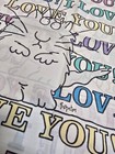Vintage 1989 Sandra Boynton I Love You Cats Pillowcase Standard Size 20 x 30 