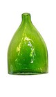Vintage Amici Green Bubble Glass Bottle Vase 5    Tall   3     Wide