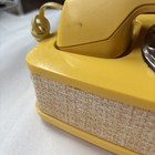 Vintage Yellow Rotary Phone With Wicker Detail Western Electric
