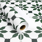 Green Peel And Stick Tile Floor Waterproof Viny Flooring Roll