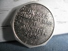 Nice Vintage  1960s  Sterling Silver Michelob Beer Golf Ball Putting Marker