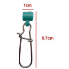 50pcs Fishing Sinker Slide Fast Lock Braid Line Fishing Line Snap Swivel Clip G