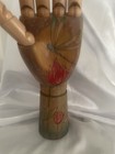 Vtg Wooden Articulated Hand Painted Lotus Flower Dragonfly