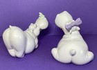 Pair Of Nao Porcelain Hippopotamus Hippo Figurines