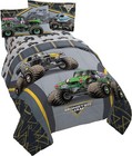 Monster Jam Mj Life 4 Piece Twin Bed Set-includes Reversible Comforter sheet    