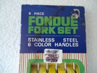   Nib   6 Piece Fondue Fork Set   Great Vintage Gift   See All Pics  