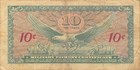 Usa mpc  10  Cents   1964  Series Of 641  Plate   21  Circulated Banknote Esu