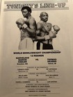 1985 Marvin Hagler Vs Thomas Hearns Program Middleweight Championship Caesars 