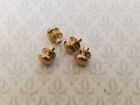 Dollhouse Tiny Brass Gold Knobs Metal For Door Or Drawer Pulls Set Of 4 1 12