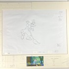 Disney The Three Musketeers Goofy Original Production Animation Drawing W coa