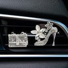 Lheven Crystal High Heel Shoe   Magic Bag Car Air Vent Clip 2 Count  pack Of 1 