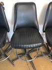 3 Vintage Mcm Chromcraft Chrome Vinyl Swivel Bar Stools 24    Seat Height Pickup