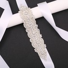 Luxury Rhinestone Bridal Sashes Pearl Crystal Wedding Bridesmaids Dress Belts