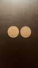 2 1954 Australia Florins One Of Each Type 50  Silver Elizabeth Ii