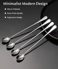 9 5-inch Long Handle Spoon  Ice Tea Spoons  Ice Cream Spoon  Long Coffee Spoons