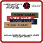 Design Your Custom Name Tape     Any Text  Any Color  3   5     Sew iron-on hook loop