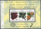 Cocos 216-217 mnh michel 232 bl 10  New Zealand-1990 map flowering Plants 