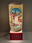 Vtg 1958 Coors Banquet Can Lighted Rotating Motion Waterfall Sign 18  Exc Cond