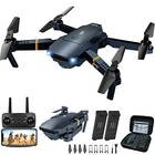 Mocvoo Drones With Camera For Adults Kids  Foldable Rc Quadcopter  A-blue